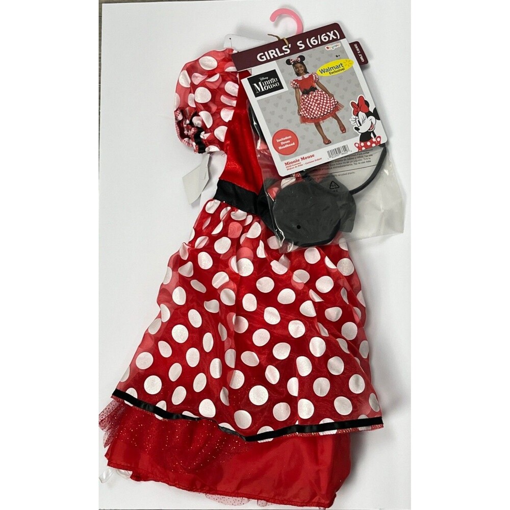 Disney Minnie Mouse Dress Up Ear Headband Party Play Costume Girl Small 6 6X NWT